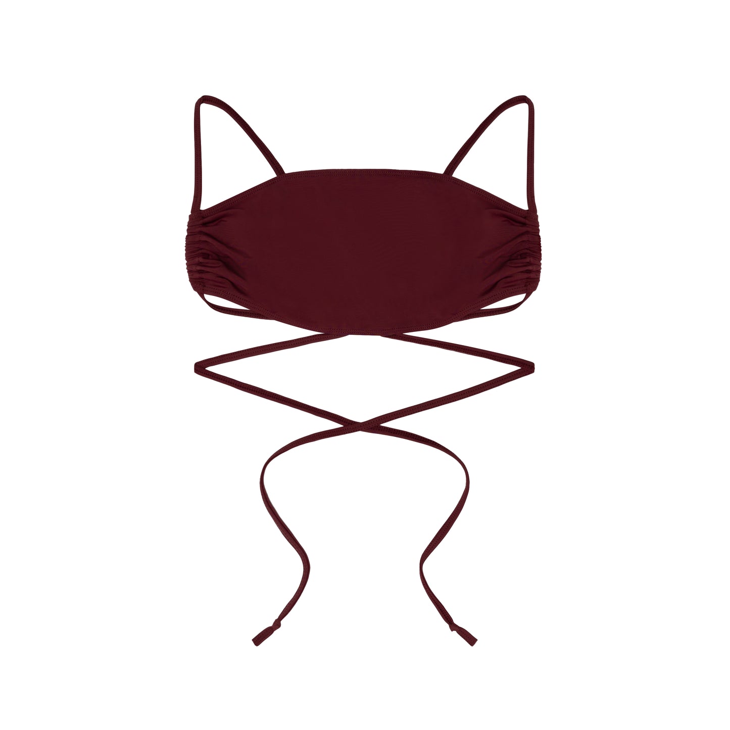 Dominica Red Wine Bandeau String Top